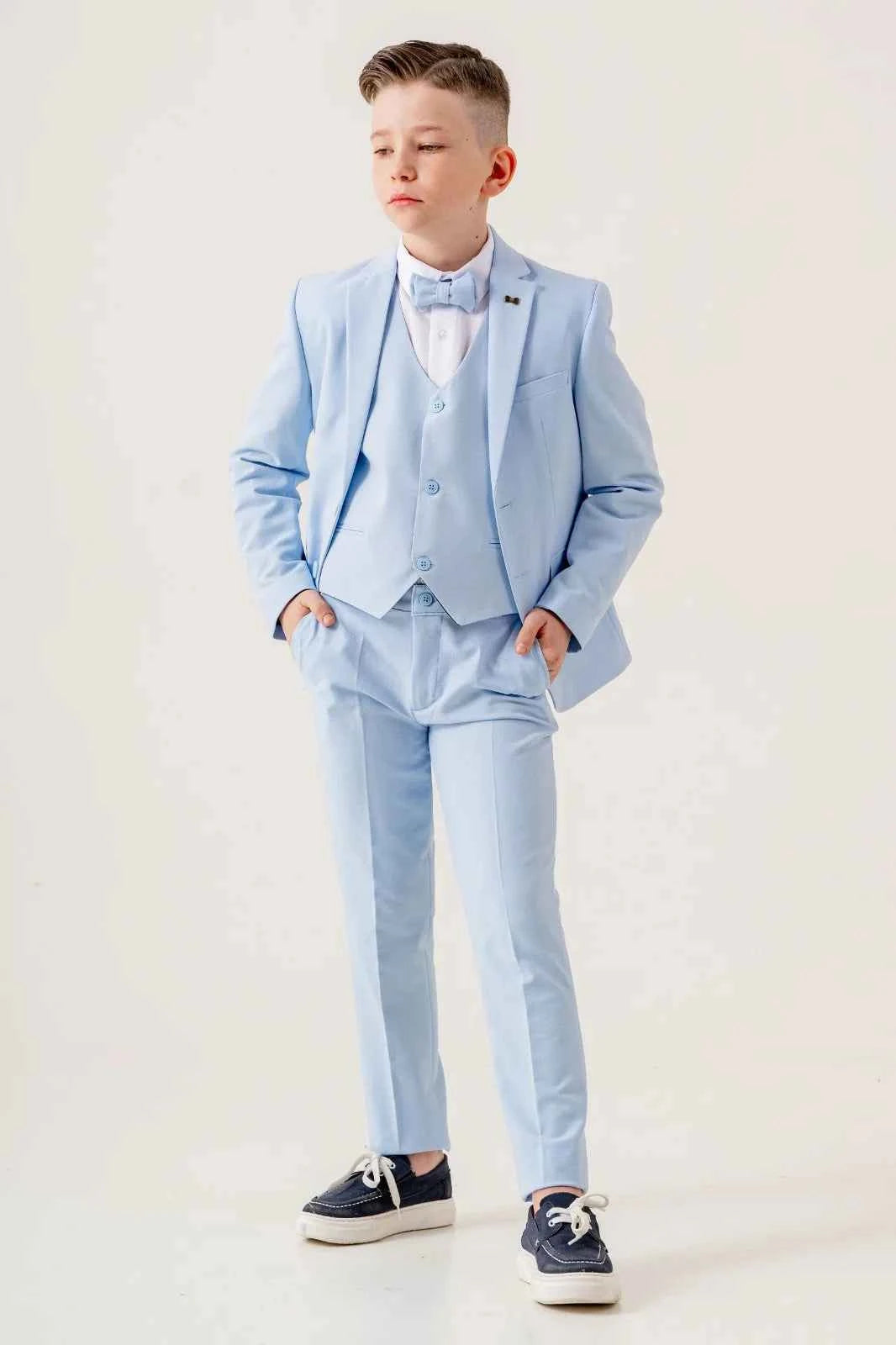 Sturgis Baby Blue Slim Fit Boys Suit