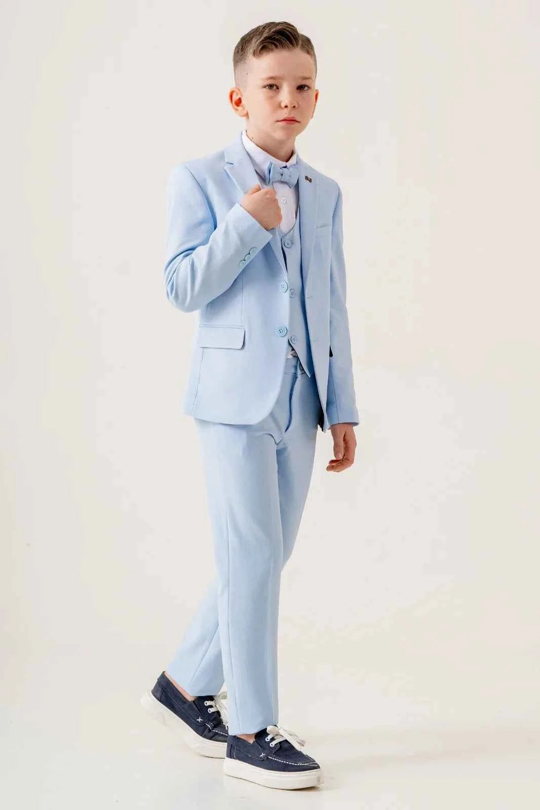 Sturgis Baby Blue Slim Fit Boys Suit