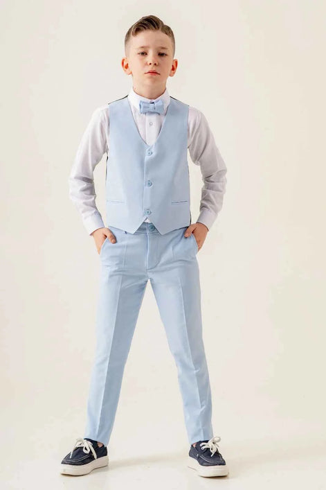 Sturgis Baby Blue Slim Fit Boys Suit