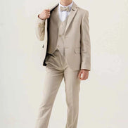 Sturgis Beige Slim Fit Boys Suit