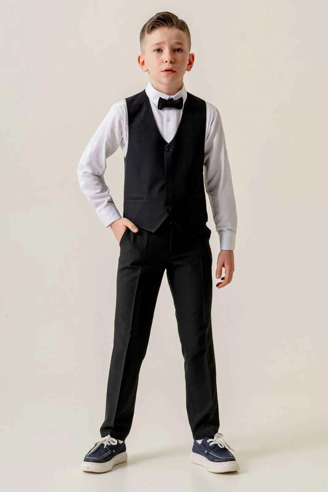 Sturgis Black Slim Fit Boys Suit