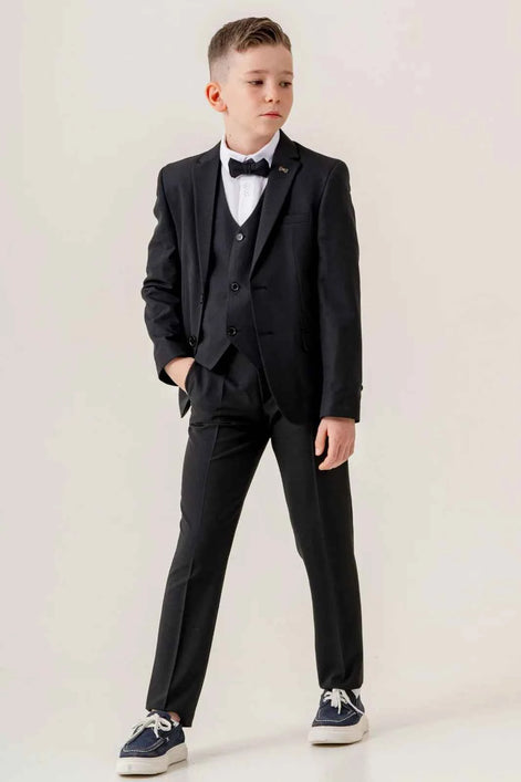 Sturgis Black Slim Fit Boys Suit