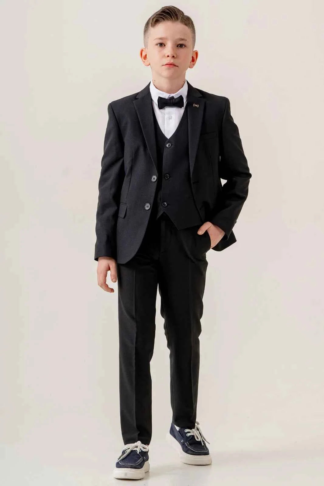 Sturgis Black Slim Fit Boys Suit