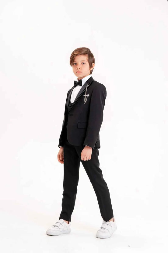 Sturgis Black Slim Fit Peak Lapel Boy Tuxedo