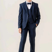 Sturgis Navy Blue Slim Fit Boys Suit