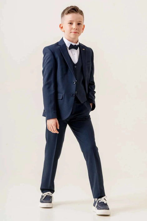 Sturgis Navy Blue Slim Fit Boys Suit
