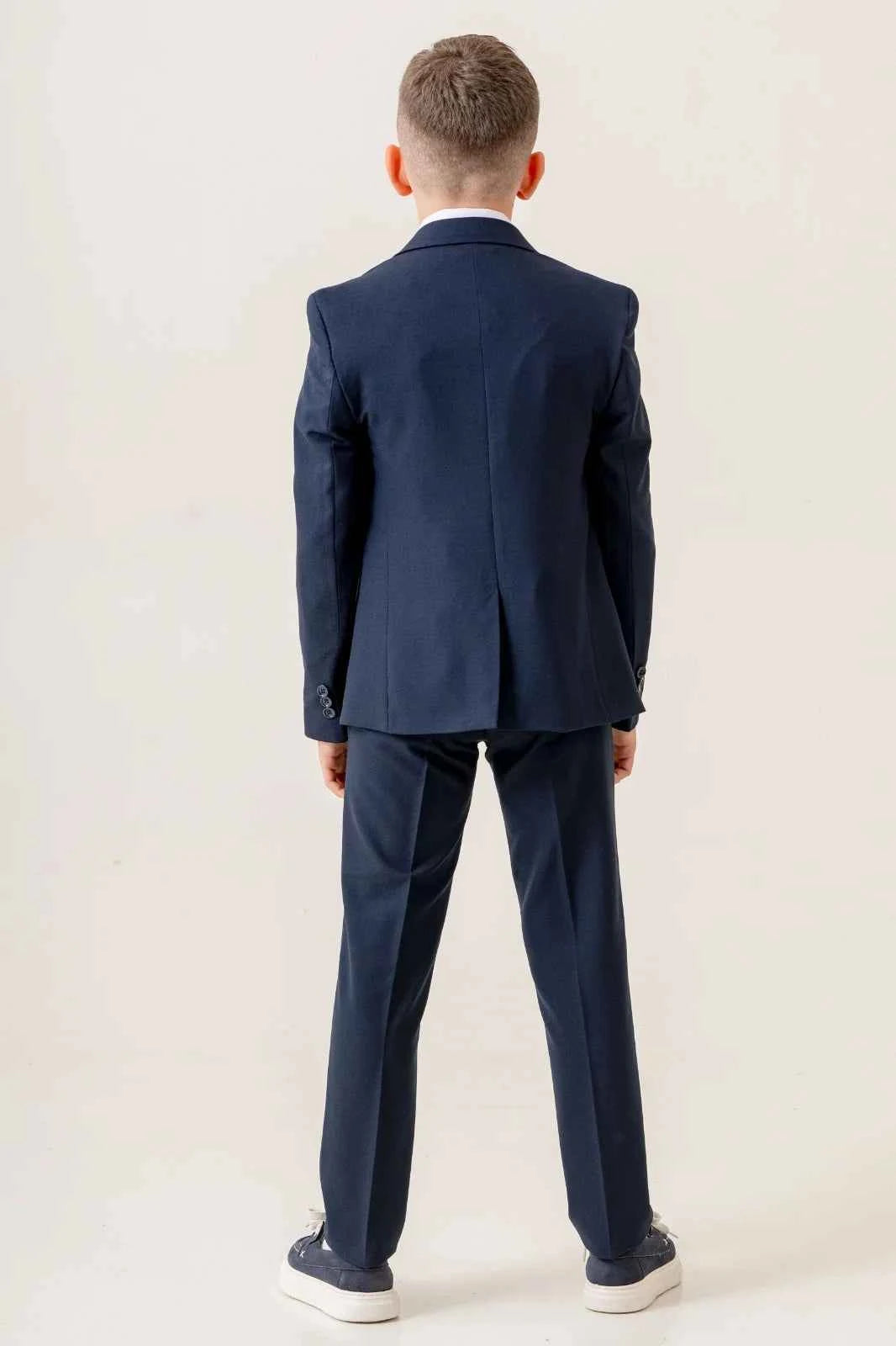 Sturgis Navy Blue Slim Fit Boys Suit