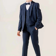 Sturgis Navy Blue Slim Fit Boys Suit
