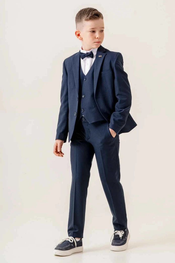 Sturgis Navy Blue Slim Fit Boys Suit