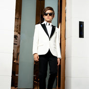 White Slim Fit Peak Lapel Boy Tuxedo