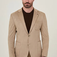Suede Blazer Beige