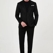 Suede Blazer Black
