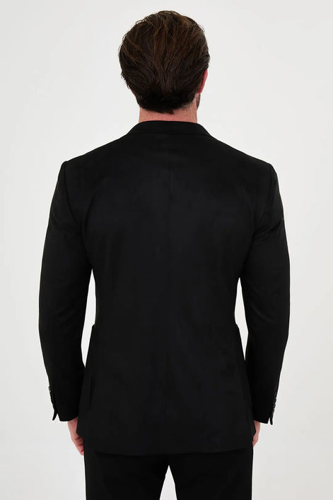 Suede Blazer Black
