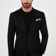 Suede Black Blazer