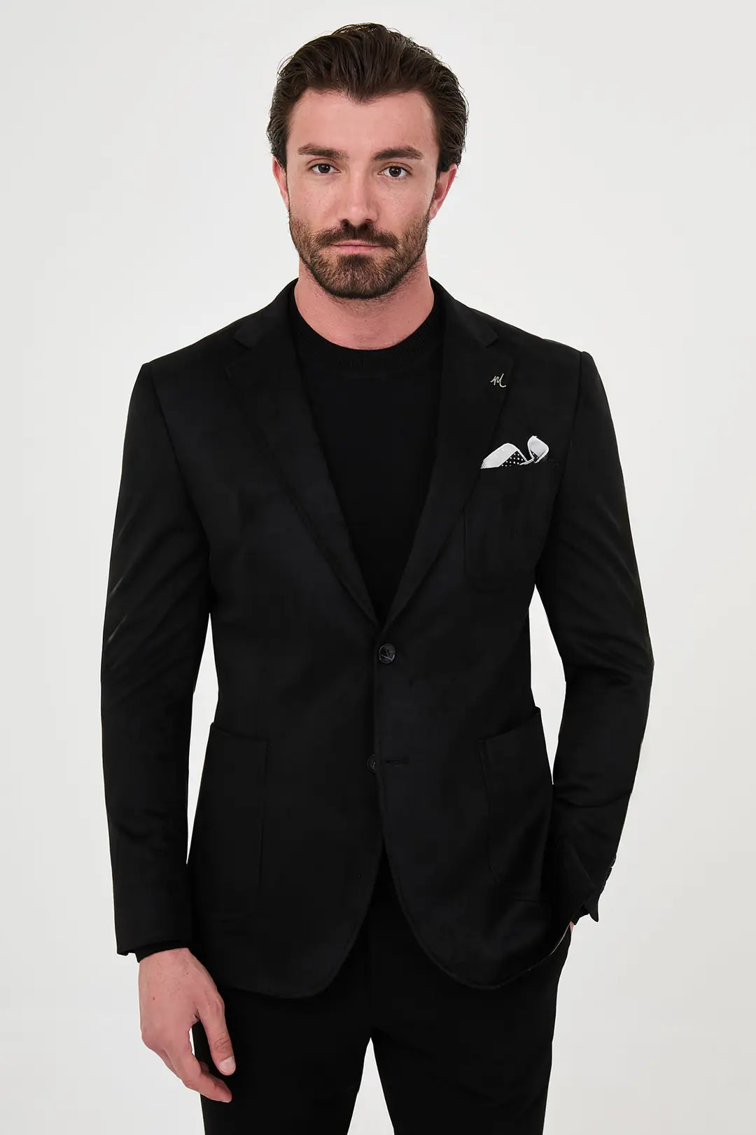 Suede Black Blazer