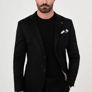 Suede Blazer Black