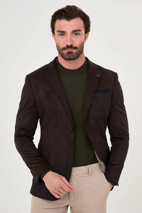 Suede Blazer Brown