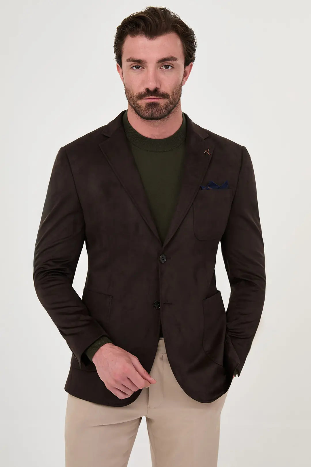 Suede Blazer Brown