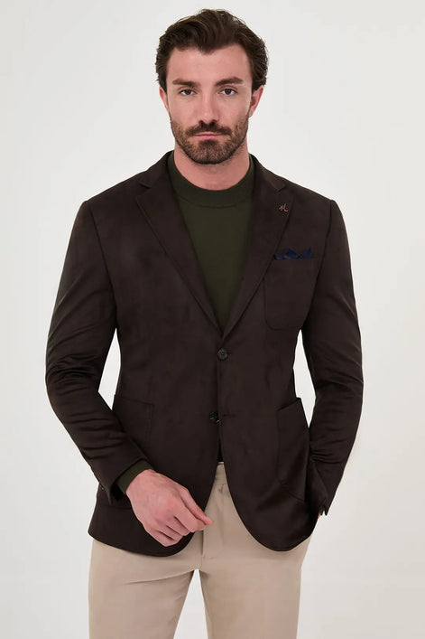 Suede Blazer Brown