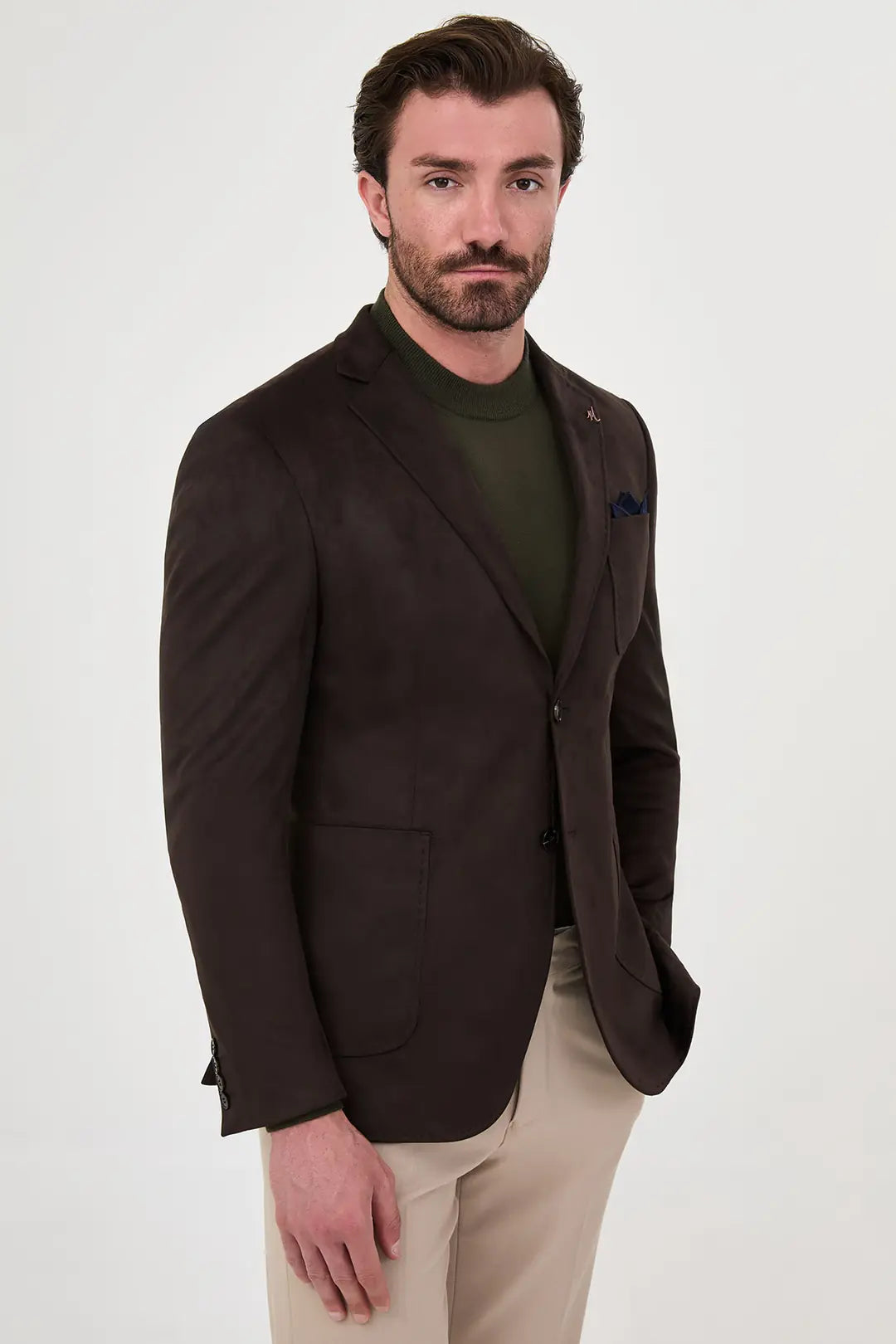 Suede Blazer Brown
