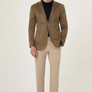 Suede Blazer Olive Green