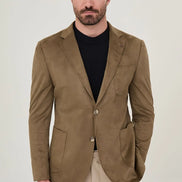 Suede Blazer Olive Green