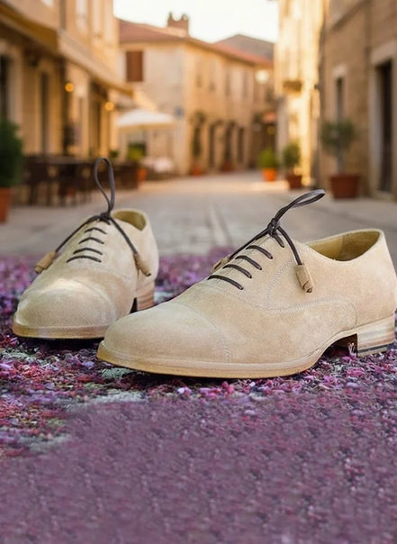 Camel Suede Oxfords