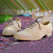 The Agata Camel Suede Oxfords