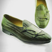 The Agatha Green Double Monk Strap Shoes