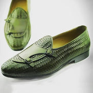 The Agatha Green Double Monk Strap Shoes
