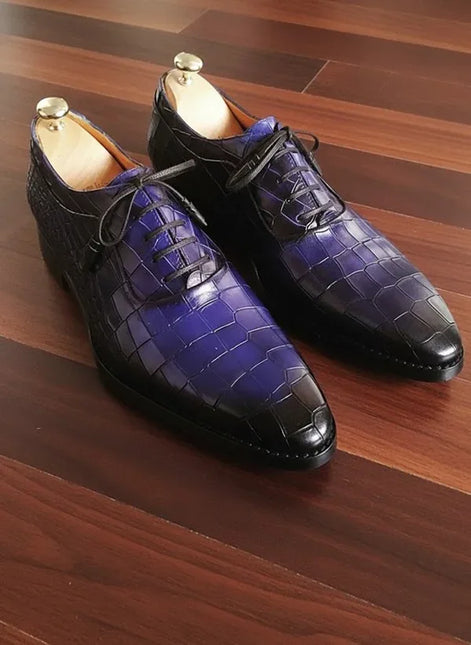Navy Blue Oxford Shoes