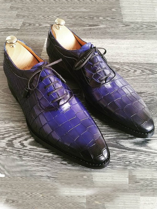 The Agrona Navy Blue Oxford Shoes