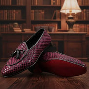 Red Black Tassel Loafers