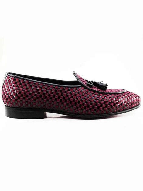 The Akua Red Black Tassel Loafers