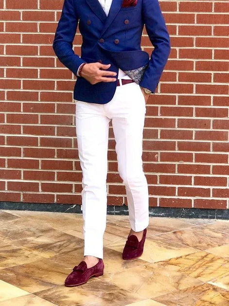 The Heritage Suede Purple Tuxedo Loafers