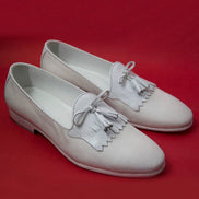 The Biagio Kiltie White Tassel Loafers