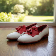 Kiltie White Red Tassel Loafers