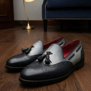Black Wing Top Tassel Loafers