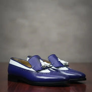 Kiltie Navy Blue Tassel Loafers