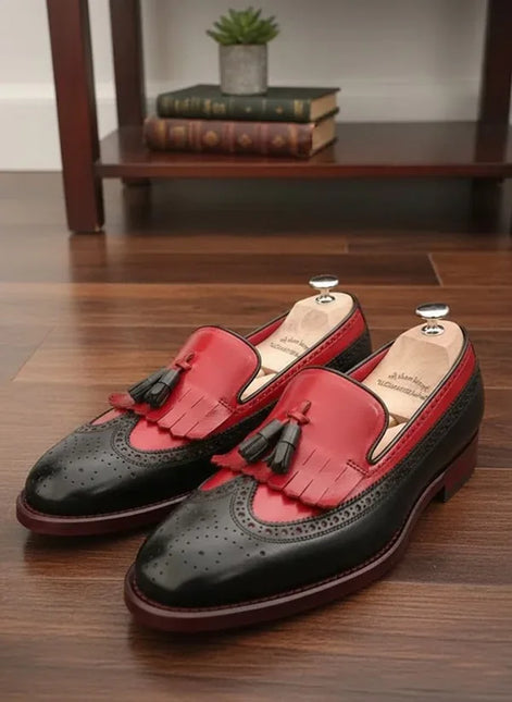 Kiltie Red Tassel Loafers