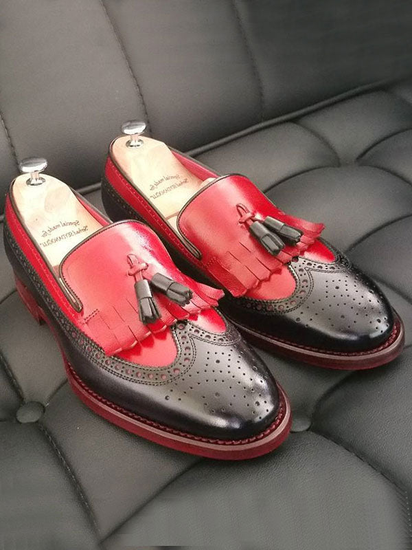 The Celsus Kiltie Red Tassel Loafers