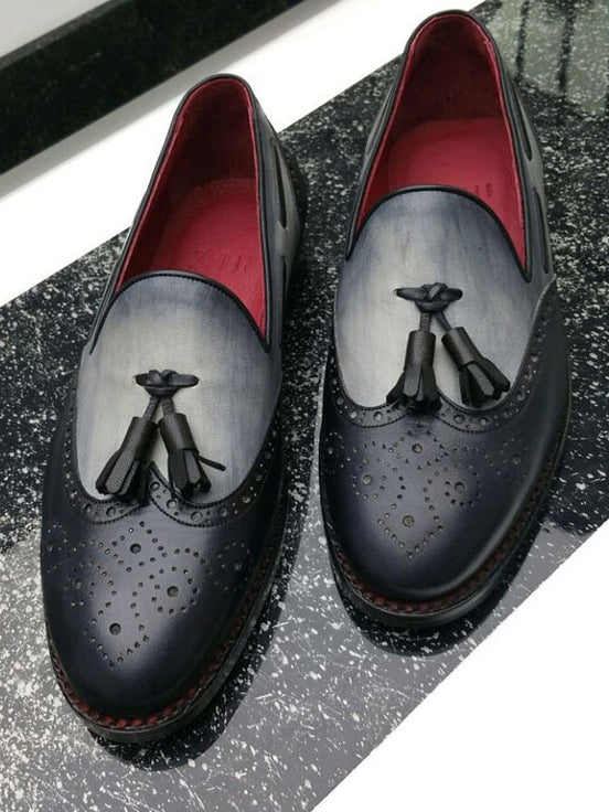Black Tassel Loafers