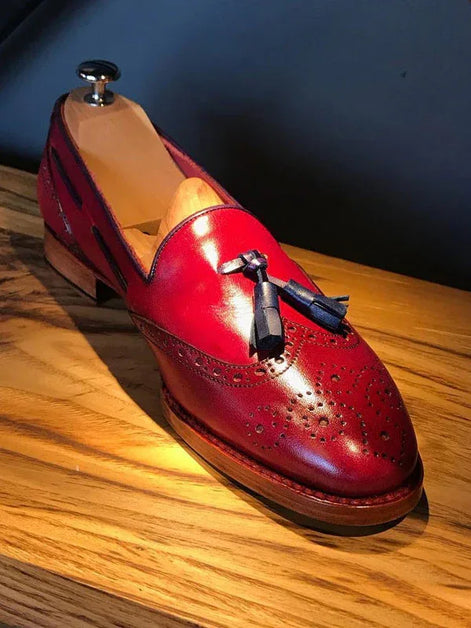 The Celsus Red Tassel Loafers
