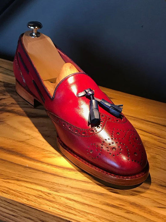 Red Tassel Loafers
