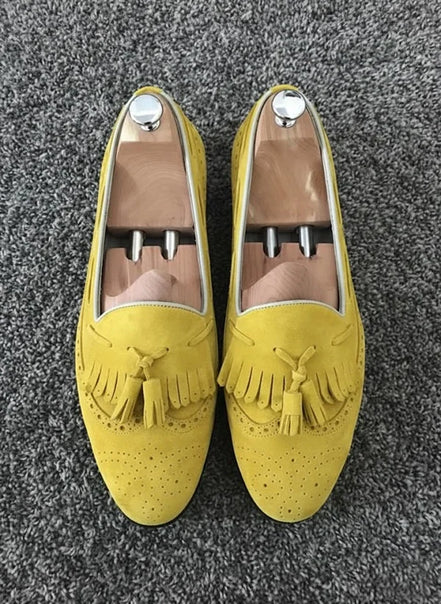 Yellow Loafers with Tassels