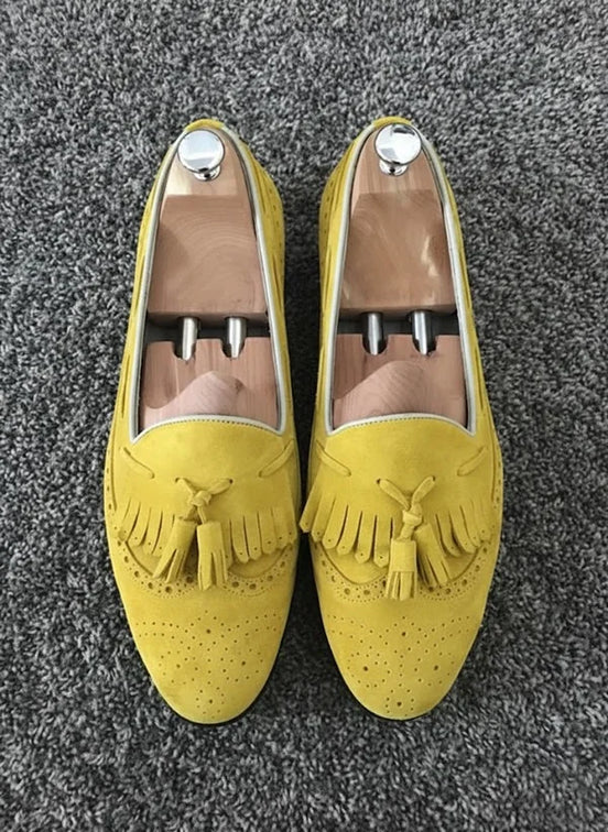 Yellow Loafers with Tassels