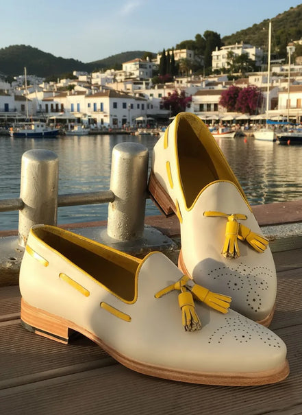 Yellow Tassel Loafers