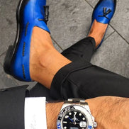 The Charlene Blue Tassel Loafers