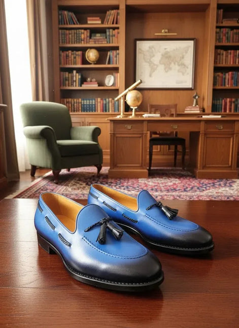 Tassel Loafer Blue