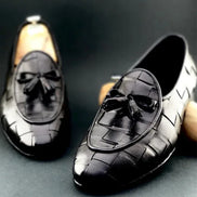 The Defender Black Tassel Loafers
